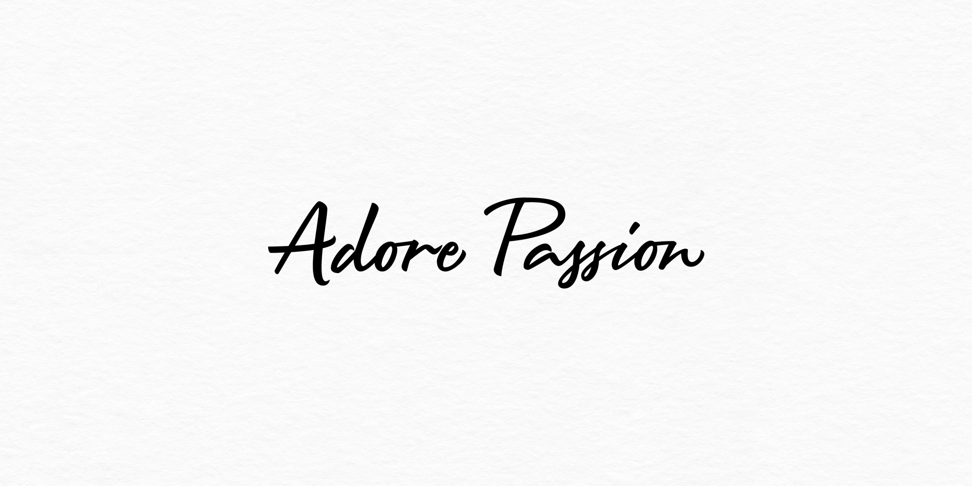 Adore Passion logo design - elegant brand identity with sophisticated aesthetic